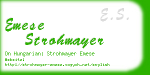 emese strohmayer business card